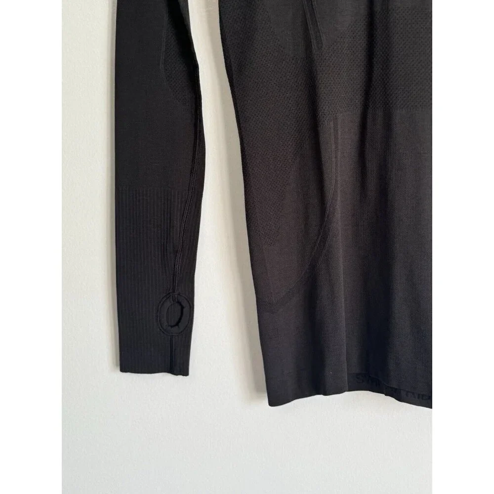 Lululemon Swiftly Tech Long Sleeve Crew Top Womens Size 6 Black Running Workout - Picture 3 of 8